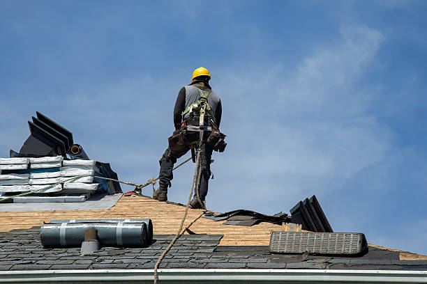 Professional Storm Damage Roof Repair technician working in West Swanzey, NH